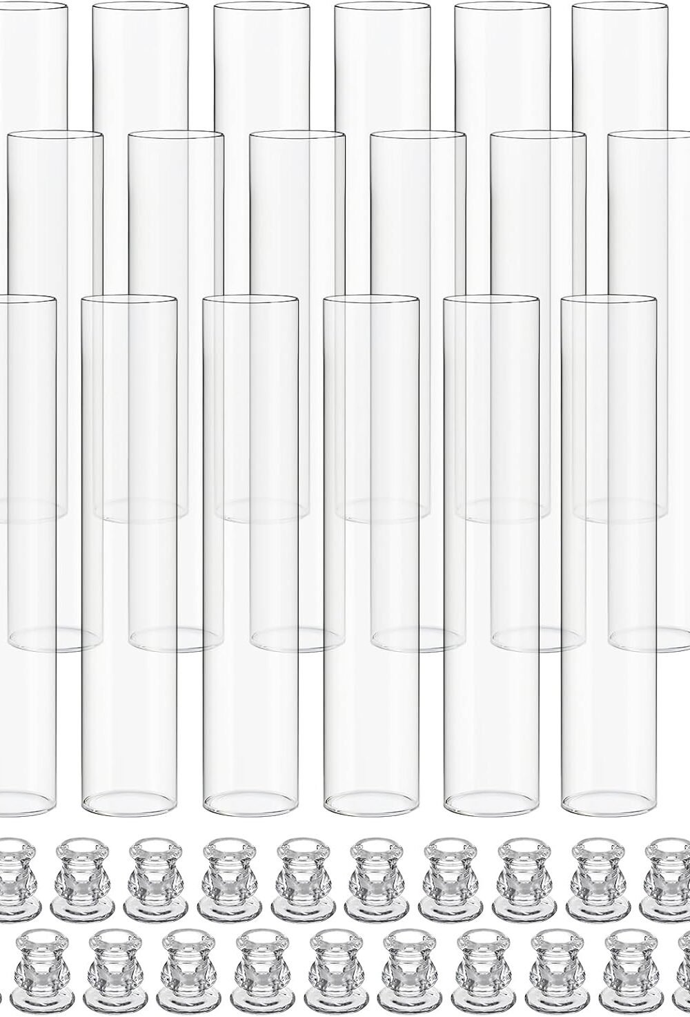 24 Set Glass Hurricane Candle Holders