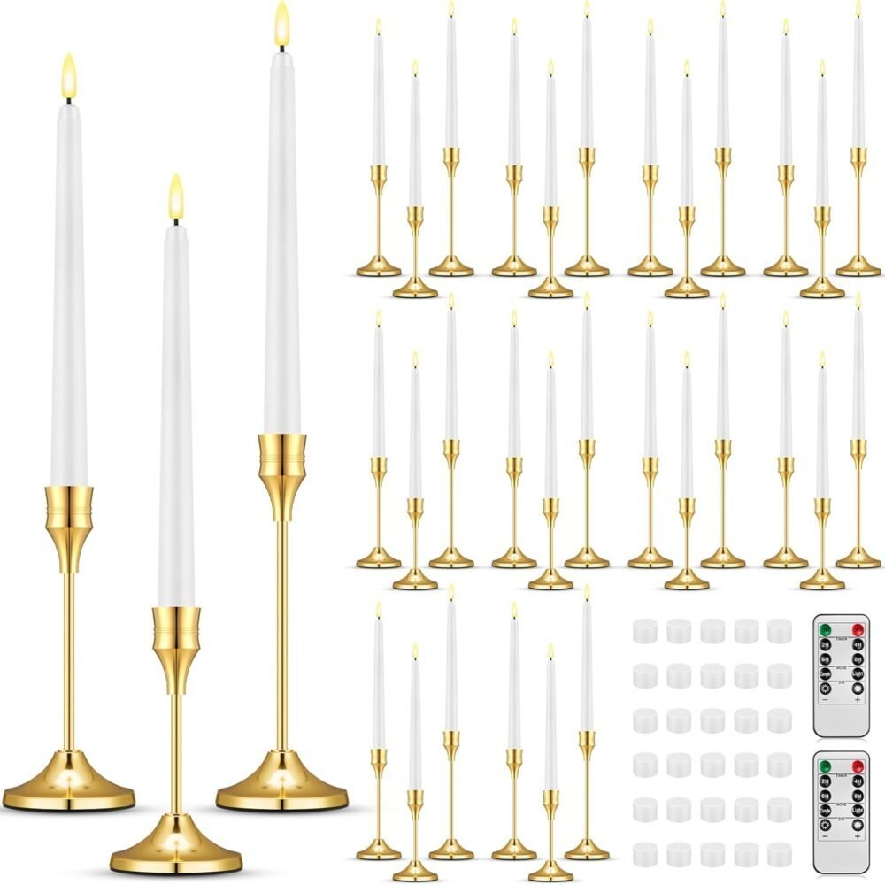 30 Set Gold CandleHolders