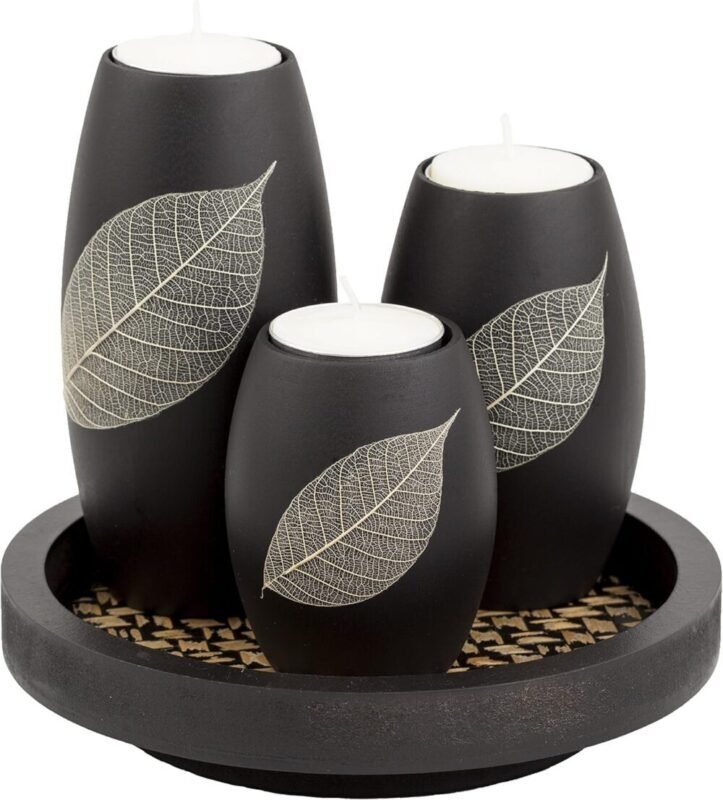 Candle Holders with Tray